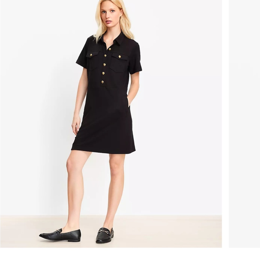 Loft Ponte Mini Pocket Dress